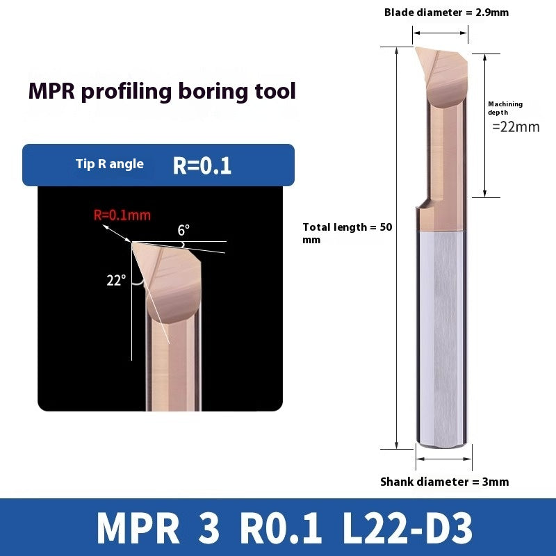 1128-MPR Small Bore Boring Tools Imitation Turning Tools Tungsten Carbide Alloy Tungsten Carbide CNC Lathe Micro Internal Small Boring Tools Shandong Denso Pricision Tools Co.,Ltd.
